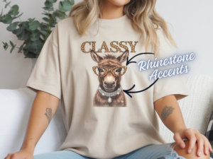 Classy-Ass-Rhinestone-Tee-4 Classy Ass Donkey Rhinestone Tee, Crewneck and Hoodie
