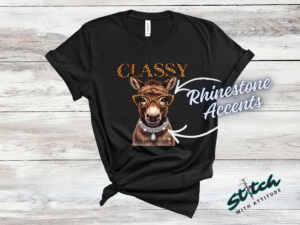 Classy-Ass-Rhinestone-Tee-5 Classy Ass Donkey Rhinestone Tee, Crewneck and Hoodie