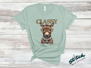 Classy-Ass-Rhinestone-Tee-8 Classy Ass Donkey Rhinestone Tee, Crewneck and Hoodie