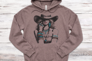 Cowgirl Rhinestone Western Graphic Tee, Crewneck and Hoodie