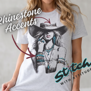Cowgirl Rhinestone Western Graphic Tee, Crewneck and Hoodie