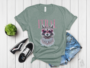 Feral Raccoon Rhinestone Tee
