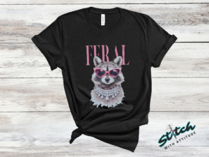Feral Raccoon Rhinestone Tee