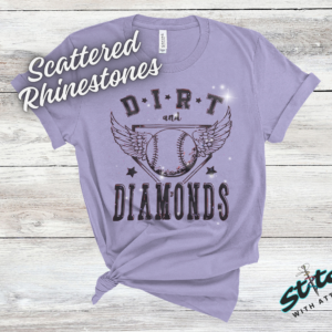 Dirt and Diamonds Rhinestone Baseball Tee, Crewneck and Hoodie