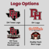 DaddyHack logo options - DH Texas Logo, DH Logo, DH Texas Performance Baseball Logo, Daddy Hack Barn Logo