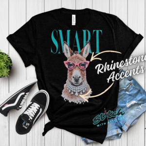 Smart Donkey Rhinestone Tee, Crewneck and Hoodie