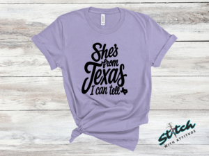 She's From Texas Rhinestone Tee, Crewneck and Hoodie