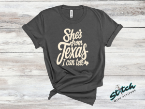 She's From Texas Rhinestone Tee, Crewneck and Hoodie