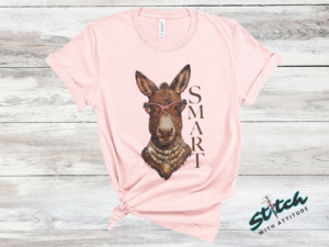 Smart A$$ Rhinestone Donkey Tee, Crewneck and Hoodie