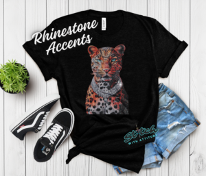 Tiger Vogue Rhinestone Leopard Tee, Crewneck and Hoodie