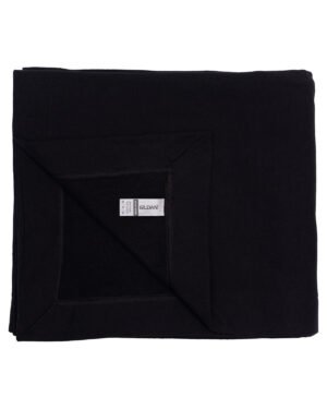 Gildan 18900 black heavy blend fleece stadium blanket for custom embroidery