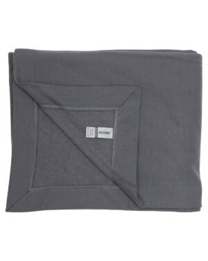 Gildan 18900 charcoal heavy blend fleece stadium blanket for custom embroidery