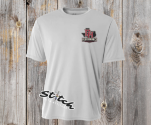DaddyHack DH Performance Baseball chest logo on silver A4 short sleeve