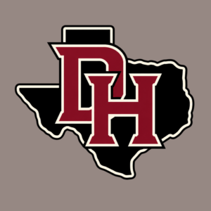 Daddy Hack Texas Filled Logo Daddy Hack filled Texas state logo with DH letters overlaid