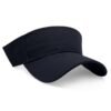 Black adjustable sun visor for custom embroidery