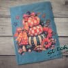 Stacked Pumpkins Fall Tee with Rhinestone Accents - Stacked-Pumpkins-Rhinestone-Tee-0.jpg Stacked Pumpkins Fall Tee with Rhinestone Accents. Three painted pumpkins under a gingham bow, with mushrooms, sunflowers and stars, and real rhinestones set by hand across the des