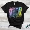 Spooky Season Neon Pastel Goth Halloween Tee - spooky-season-neon-halloween-tee-1.jpg Spooky Season Neon Pastel Goth Halloween Tee. A four-panel Halloween graphic of a ghost, a pumpkin, a black cat and a gothic tower, glowing in neon under Spooky Season script. Fest