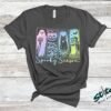 Spooky Season Neon Pastel Goth Halloween Tee - spooky-season-neon-halloween-tee-2.jpg Spooky Season Neon Pastel Goth Halloween Tee. A four-panel Halloween graphic of a ghost, a pumpkin, a black cat and a gothic tower, glowing in neon under Spooky Season script. Fest