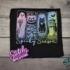 Spooky Season Neon Pastel Goth Halloween Tee - spooky-season-neon-halloween-tee-5.jpg Spooky Season Neon Pastel Goth Halloween Tee. A four-panel Halloween graphic of a ghost, a pumpkin, a black cat and a gothic tower, glowing in neon under Spooky Season script. Fest